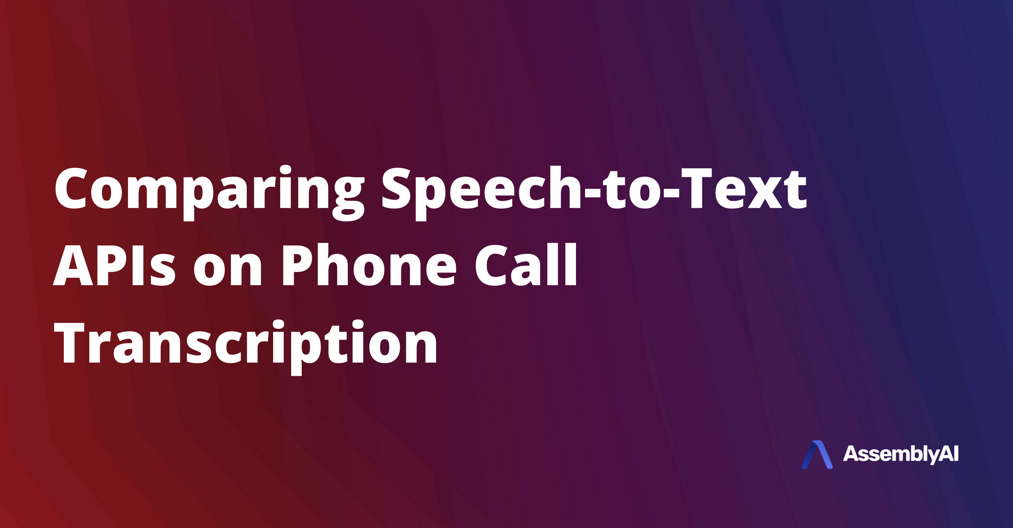 Comparing Speech-to-Text APIs on Phone Call Transcription