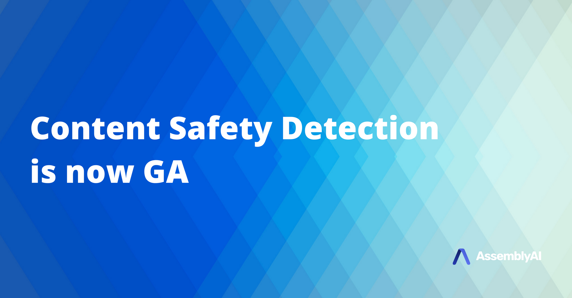 Content Safety Detection is now GA!