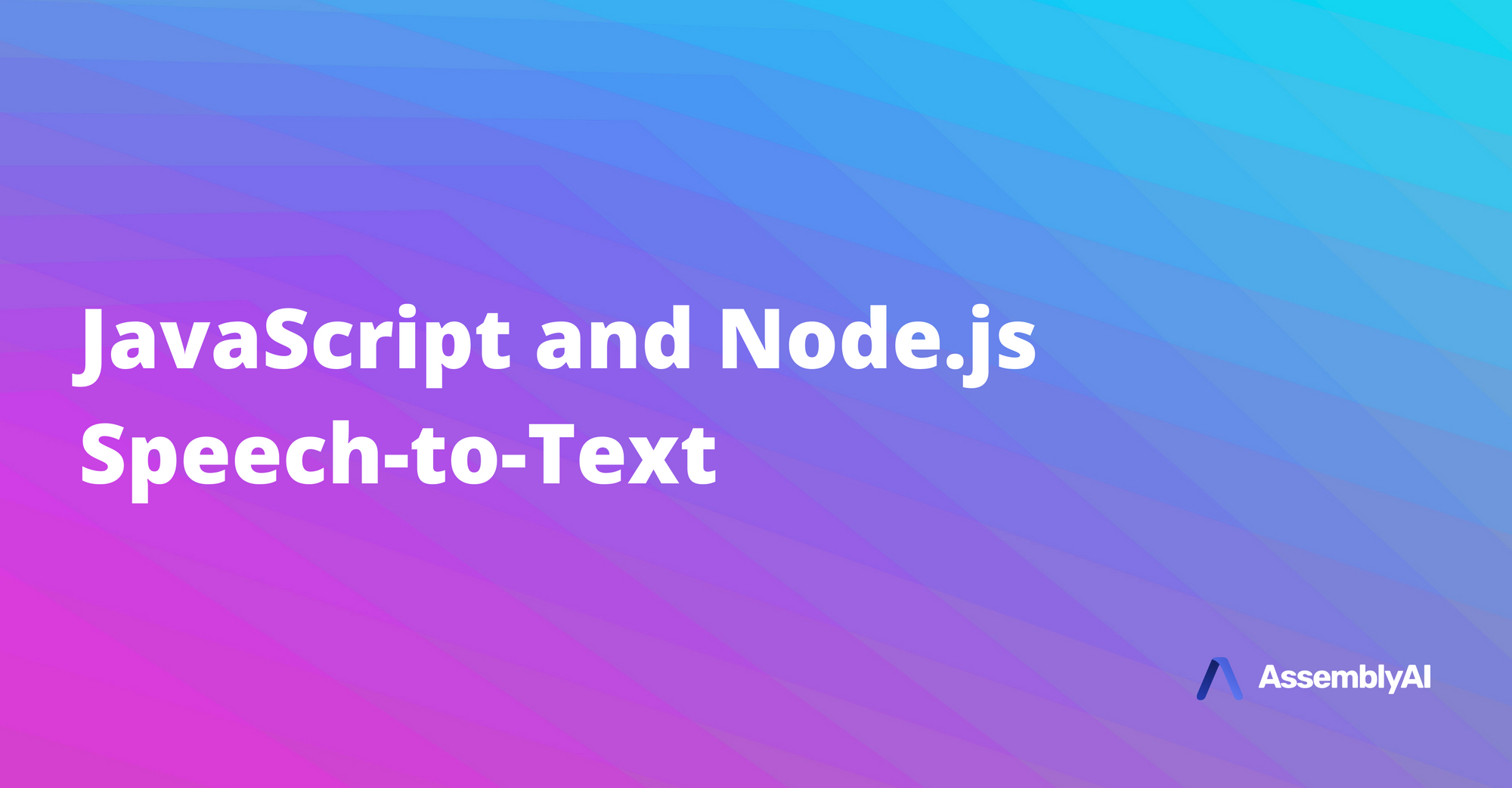 JavaScript and Node.js Speech-to-Text