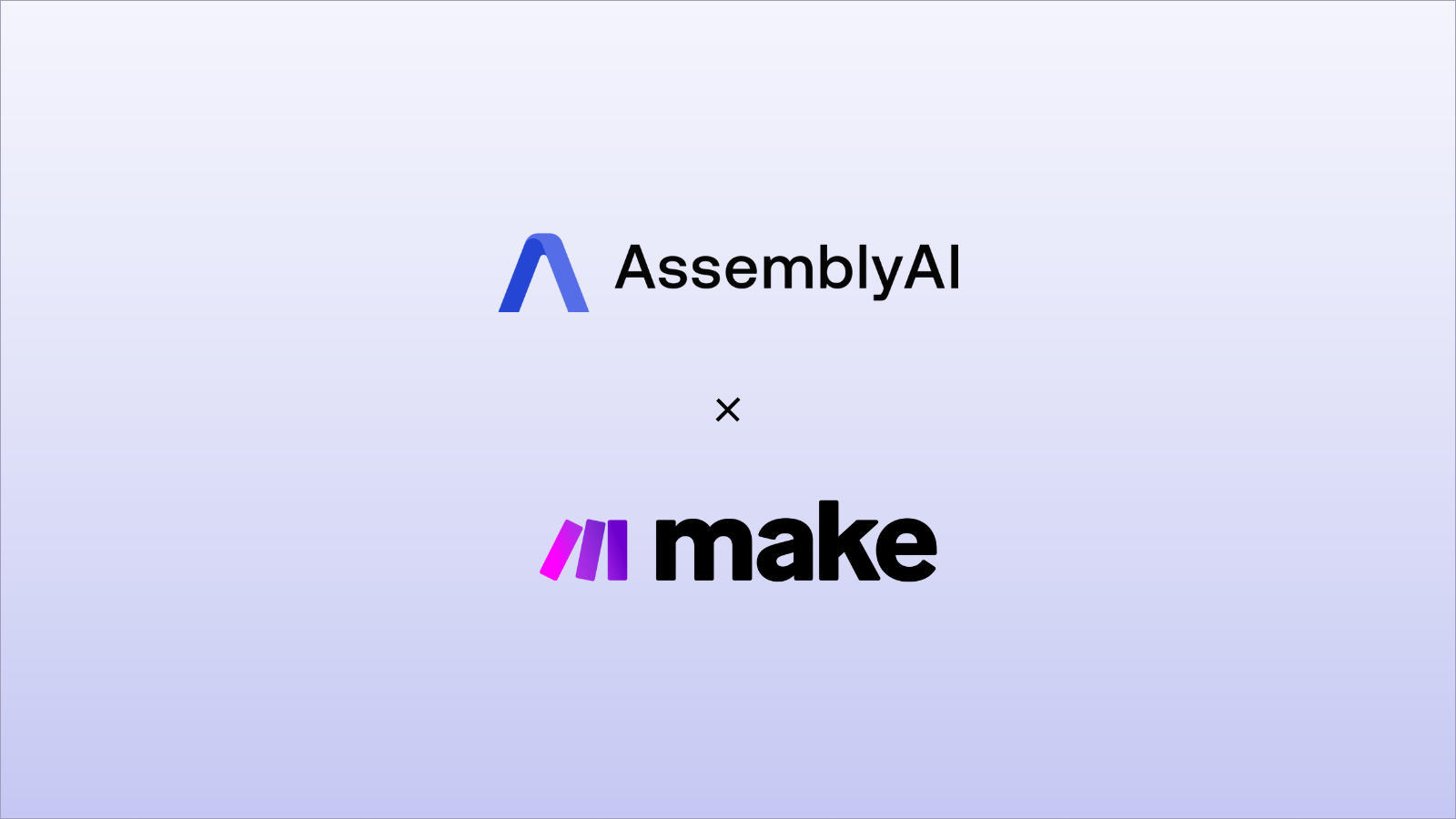 AssemblyAI and Make logo