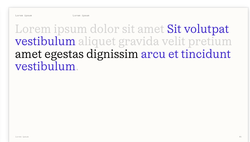 BIG TEXT — oversized multi-color serif statement (bigtext:statement)